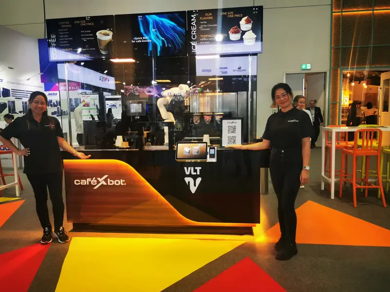 xbot cafe staff selfie